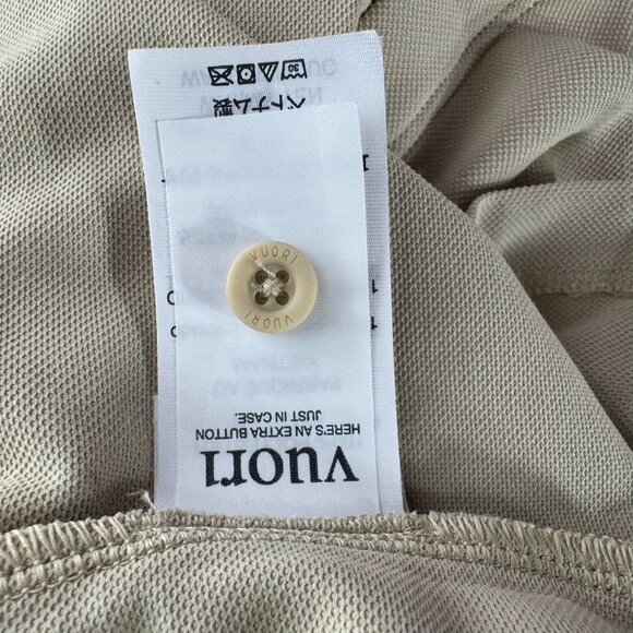 Vuori Gamepoint Polo Shirt Mens XL Short Sleeve Cashew Solid Polyester TP-3468 - Picture 10 of 12